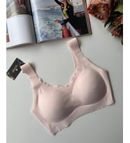 Intive Balensiz Dikişsiz Push-up Çıkarılabilir Padli Invisible (Görünmez) Bralet - İthal Bra (Pudra)