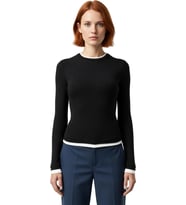 Kadın Casual Bluz Viskon Ribana Fitted Kesim Dik Yaka Uzun Kollu Esnek Kumaş Günlük Kullanım
