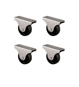 Furç Sabit Teker - 38MM - Siyah HKS229 - 4 Adet