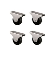 Furç Sabit Teker - 38MM - Siyah HKS229 - 4 Adet