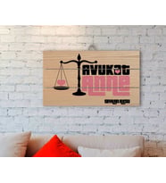 BK Gift Kişiye Özel Avukat Anne Tasarımlı Otantik Ahşap Palet Tablo-2