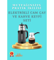 Cam Çay & Kahve Hazırlama Seti - Isıya Dayanıklı Kristal Cam Tasarım