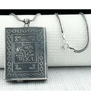 Allah Muhammet Yazılı Cevşeni Kebir Dualı 925 Ayar Gümüş Erkek Kolye