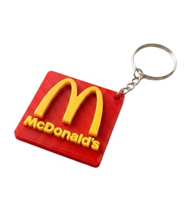McDonald's Logolu 3D Baskı Anahtarlık - İkonik "M" Tasarımlı Çanta ve Anahtar Aksesuarı