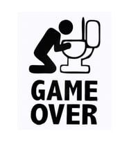 Game Over Sticker 10*15 Cm