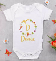 BK Kids Harfli İsimli Bebek Body Zıbın - Model 1