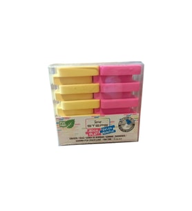Serve Steps Silgi  Fosforlu Karton Pembe -Sarı
