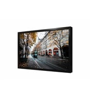 Tablosan Sonbahar Şehir Manzarası Çerçeveli Cam Tablo