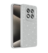 Coverzone Xiaomi Redmi Note 14 Pro Plus ile uyumlu Z-Jelly K?l?f Kamera Korumal? Simli I??lt?l? Renkli Parlak Silikon Kapak - Silver