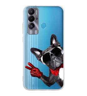 PrintiFy Teco Pova Neo ile Uyumlu 1mm Slim Fit Köpek 2 050e Baskılı Şeffaf  Kılıf