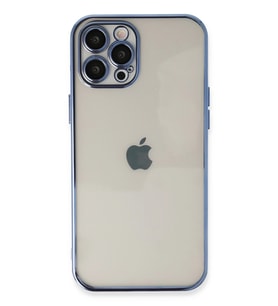 Pilelistore   iPhone 12 Pro Kılıf  Lensli Silikon - Açık Mavi