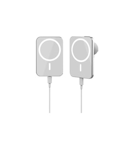 Magsafe 15W Kablosuz Şarj Alet Araç Içi Izgara Telefon Tutucu Manyetik Magsafe Kablosuz Wireless Araç Şarjı Beyaz
