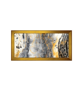 Soyut Şekiller Motifli Kanvas Tablo 80 x 110 cm Gold Çerçeve