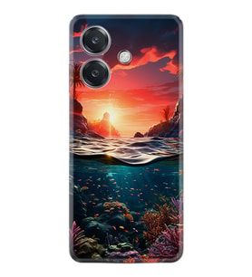 Oppo A3 Kılıf Boutique Baskılı Resimli Okyanus Pcode -067
