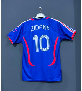 Fransa 2006 Dünya Kupası Zinedine Zidane Nostalji yetişkin Forması (Blue)