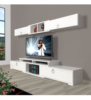 Decoraktiv Flex 5130 Mdf Gold Tv Ünitesi Tv Sehpası - Parlak Beyaz