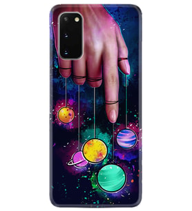 Samsung A02S A03S A10 A12 A13 A21S A22 Kılıf Desenli Silikon Finger planet 1740