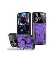Newface Xiaomi Redmi Note 13 Pro Plus Joy Lens Standlı Kapak - Mor