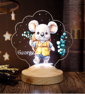 Koala Çocuk Odası Gece Lambası, Koala Bebek Doğum Günü Hediyesi Sevimli Led Lamba, İsimli Çocuk Hediyesi