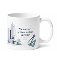 Dünya Mimarlık Günü Hediye Kupa Mimar Gelecek Kurucularına Özel Tasarım Bardak