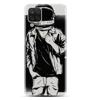 Kılıfland Samsung Galaxy A12 Kılıf Silikon Resimli Kapak Astronaut Rock Stok 264