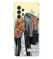 Samsung Galaxy A72 Uyumlu Eminem Tasarımlı Şeffaf Telefon Kılıfı