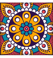 Destina Ahşap Mandala Boyama Seti- Ahşap Boyama- Model 191 - 23cm*23cm