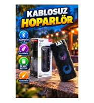 Bluetooth 5.0 Kablosuz Hoparlör – Çift Sürücülü, USB, SD Kart ve AUX Girişli