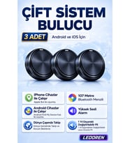 3 Adet - Android ve iOS Çift Sistemli GPS İzleyici, Küresel Ürün Bulucu Takip Cihazı, Android İPhone