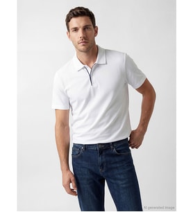 LCWAIKIKI Classic Beyaz Polo Yaka Pike Erkek Tişört