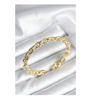 Mey İthalat® Zincir Model Gold Renk Pirinç Kadın Bileklik