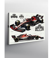 Kanvas Tablo Teknik Formula 1 Araç Çizimi