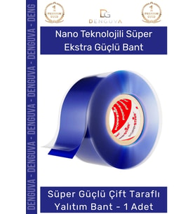Ekstra Güçlü Hava Su Sızdırmaz İzolasyon Çok Amaçlı Çift Taraflı Silikon Bant 18mm x 1.5m - 1 Adet