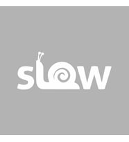 Slow Salyangoz Araba Sticker siyah 15x6 CM (Beyaz)