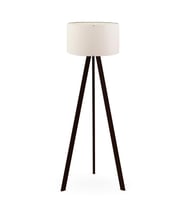 Art Tripod Ahşap Ayaklı Lambader Köşe Lambası Krem UPVC