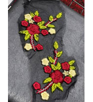 16X13 CM GÜPÜR NAKIŞ İŞLEME İKİLİ APLİKE YAMA DİKİŞ AKSESUARI