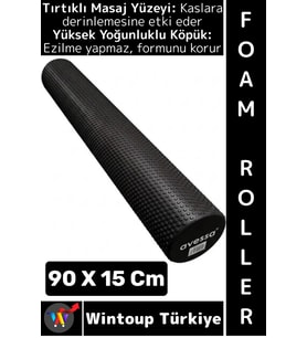 #FoamRoller Spor Fitness Egzersiz Pilates Yoga Esneme Bacak Sırt Omuz Kalça Masajlı Uzun Foam Roller
