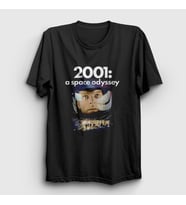 Presmono Unisex Siyah Cover Film 2001 A Space Odyssey T-Shirt 241580tt