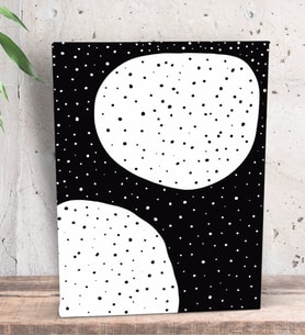 BK Gift Dots & Sports Tasarımlı Dekoratif Mini Kanvas Tablo 15x20cm-1