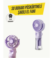 Mey İthalat® Mini Masaüstü El Tipi Buğu Fanı – Su Depolu, Şarj Edilebilir, Nemlendirici Özellikli