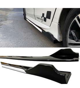 Alfa Romeo 145 Beyaz Şeritli Renkli Yan Marşpiyel 2 Adet Piona Black