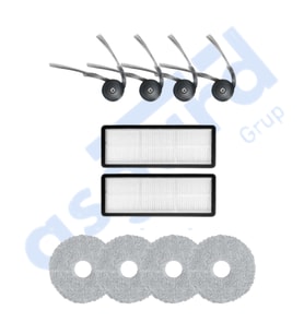 Roborock Qrevo Curv Uyumlu 4 Yan Fırça 2 Filtre 4 Mop PKT-iasgf0000613