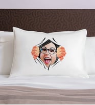 BK Gift Kişiye Özel Karikatür Tasarımlı Pamuklu Yastık Kılıfı-2 50x70cm , Sevgiliye Hediye, Ev Hediyesi, Tasarım Ev Tekstili