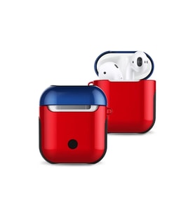 Northcity Airpods 2 (2. Nesil) 3in1 Kılıf - Kırmızı/Lacivert Şık & Dayanıklı Koruma