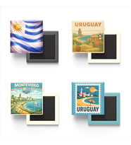 Buzdolap Magnetleri - Uruguay Montevideo - 4'lü Set Magneti