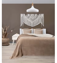 Koza Home Twin Soft Pamuklu Tek Kişilik Battaniye Kahve Krem 150 x 200 5006A