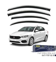 Fiat Egea Uyumlu 2016-2020 Kromlu Cam Rüzgarlığı 4'Lü