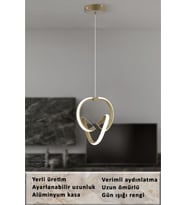 Modern Eskitme Sarkıt LED Avize, Beyaz Power Ledli, Salon ve Mutfak İçin