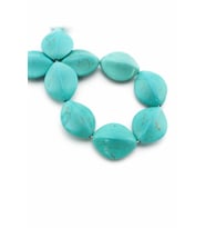Turkuaz Sıkma Mavi Oval Kesim 23x29mm Dizi