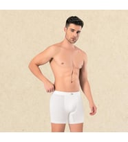 6 Adet Omera Organik Kumaş Erkek Likralı Boxer 2010 (Beyaz)